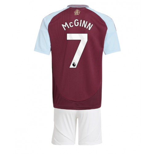 Dres Aston Villa John McGinn #7 Domaci za djecu 2024-25 Kratak Rukav (+ kratke hlače)